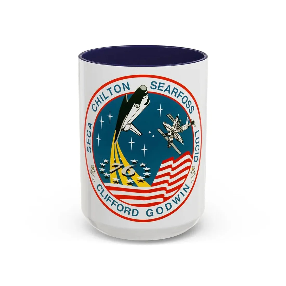 STS 76 (NASA) Accent Coffee Mug 15oz Navy - Go Mug Yourself