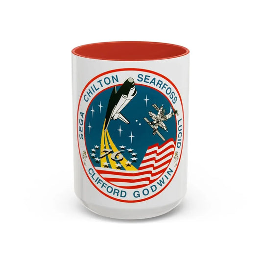 STS 76 (NASA) Accent Coffee Mug 15oz Red - Go Mug Yourself