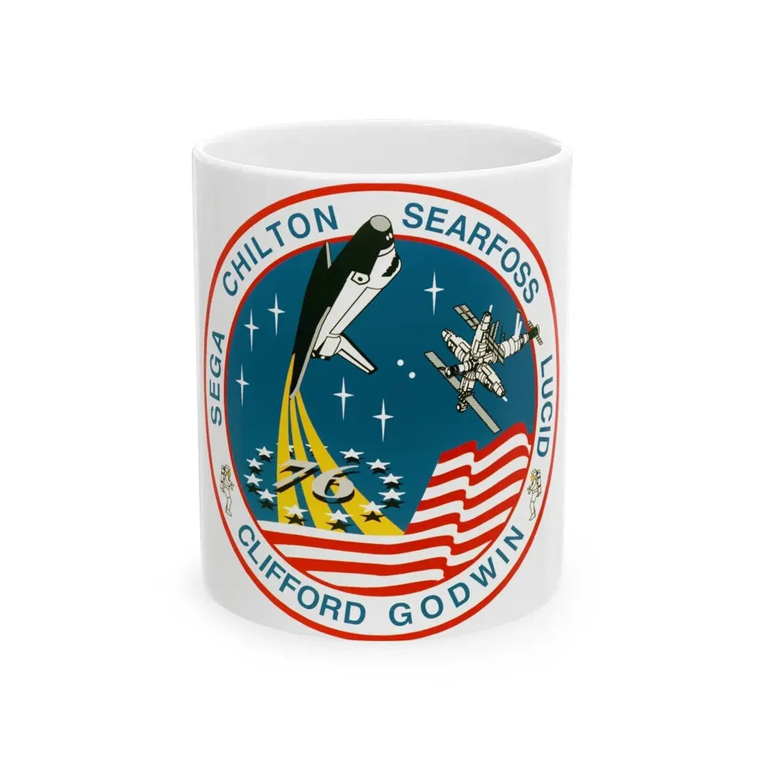 STS 76 (NASA) White Coffee Mug 11oz - Go Mug Yourself