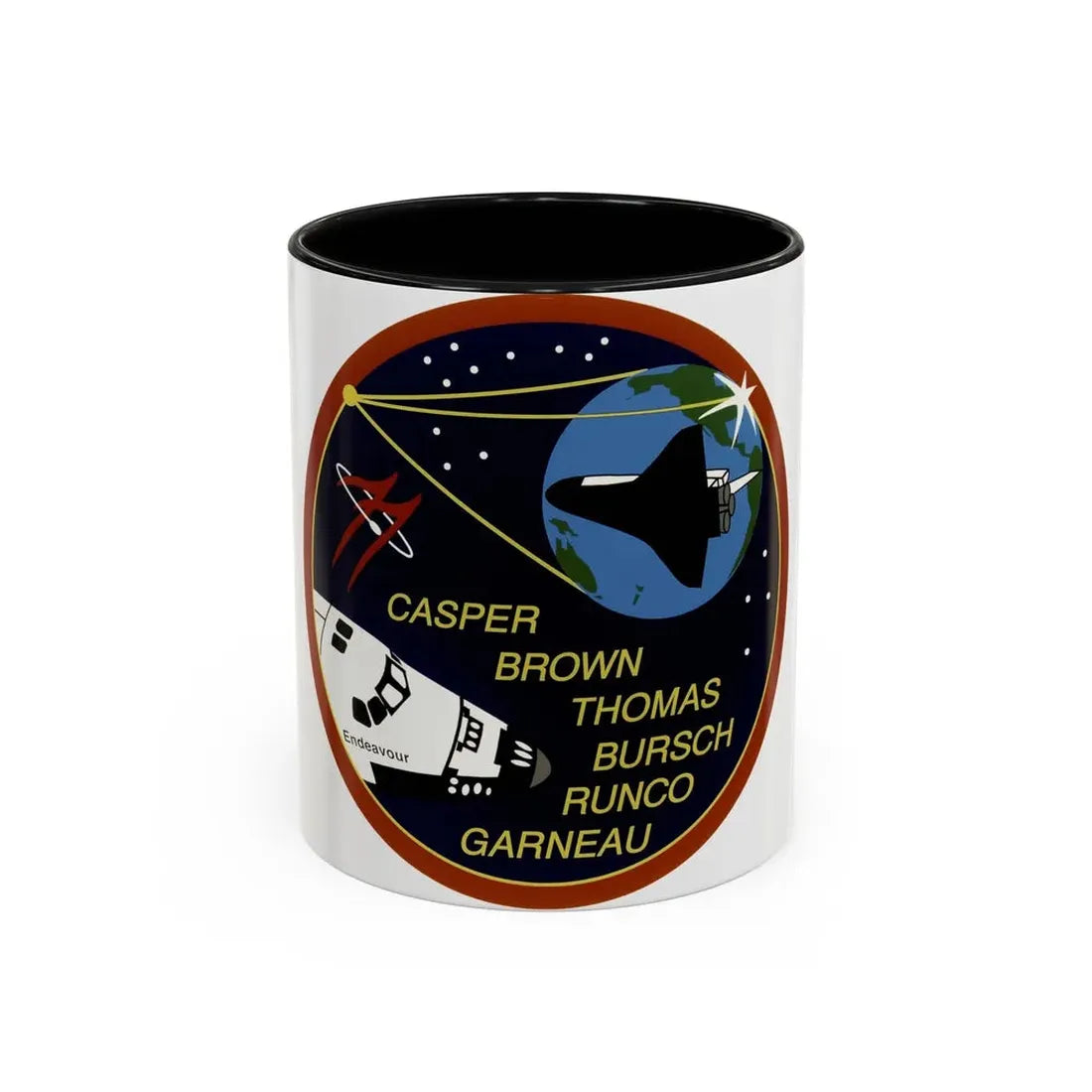 STS 77 (NASA) Accent Coffee Mug 11oz Black - Go Mug Yourself