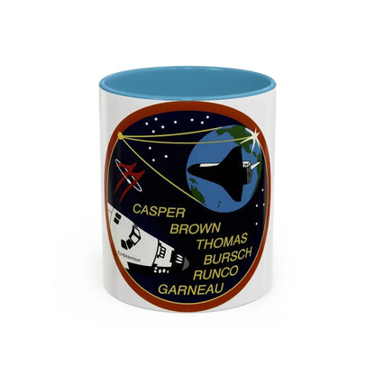 STS 77 (NASA) Accent Coffee Mug 11oz Light Blue - Go Mug Yourself