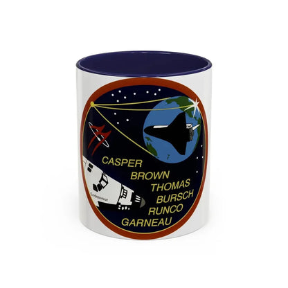 STS 77 (NASA) Accent Coffee Mug 11oz Navy - Go Mug Yourself