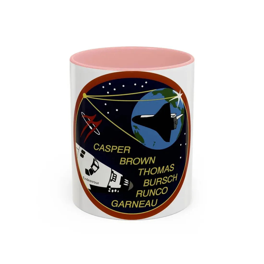 STS 77 (NASA) Accent Coffee Mug 11oz Pink - Go Mug Yourself