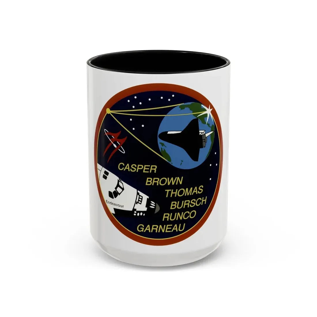 STS 77 (NASA) Accent Coffee Mug 15oz Black - Go Mug Yourself