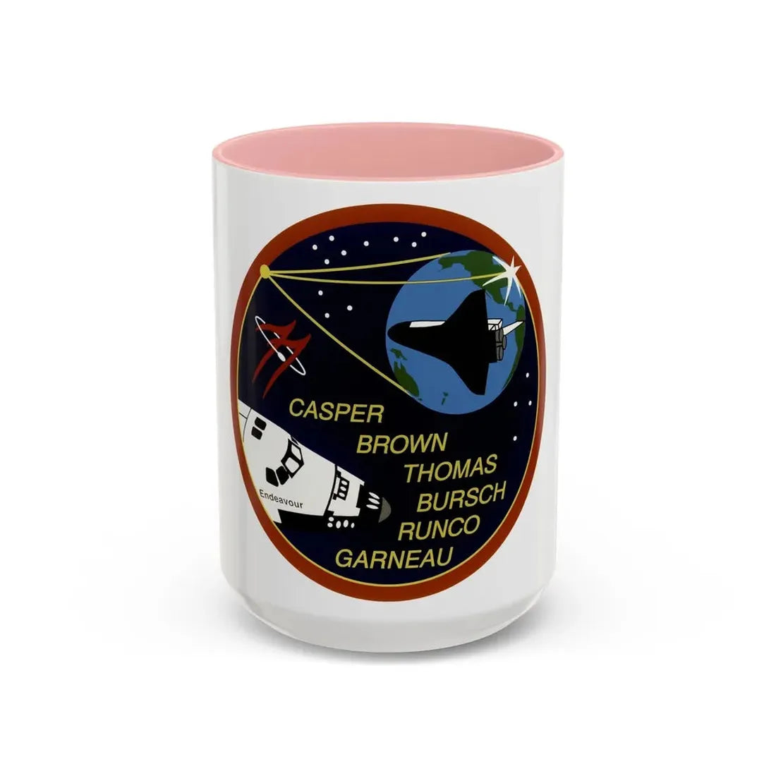 STS 77 (NASA) Accent Coffee Mug 15oz Pink - Go Mug Yourself