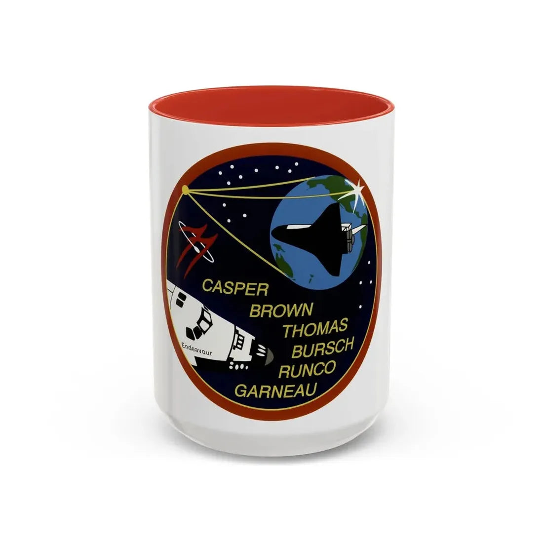 STS 77 (NASA) Accent Coffee Mug 15oz Red - Go Mug Yourself