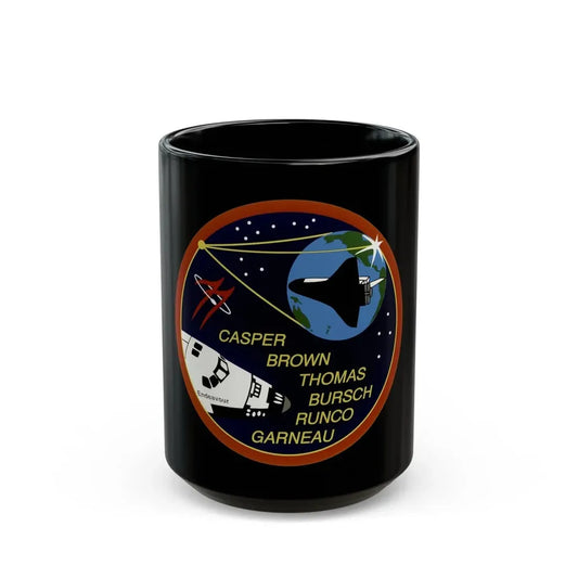 STS 77 (NASA) Black Coffee Mug 15oz - Go Mug Yourself