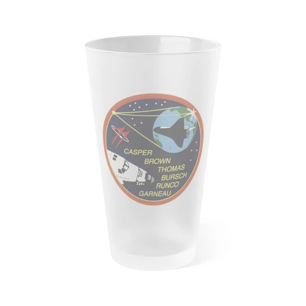 STS 77 (NASA) Frosted Pint Glass 16oz-Go Mug Yourself