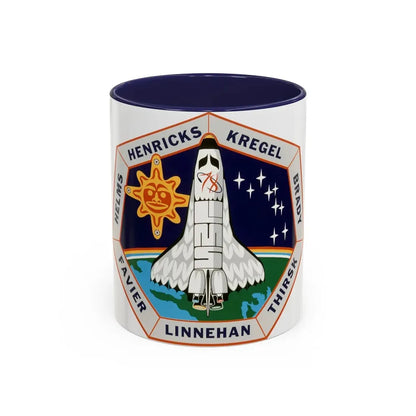 STS 78 (NASA) Accent Coffee Mug 11oz Navy - Go Mug Yourself