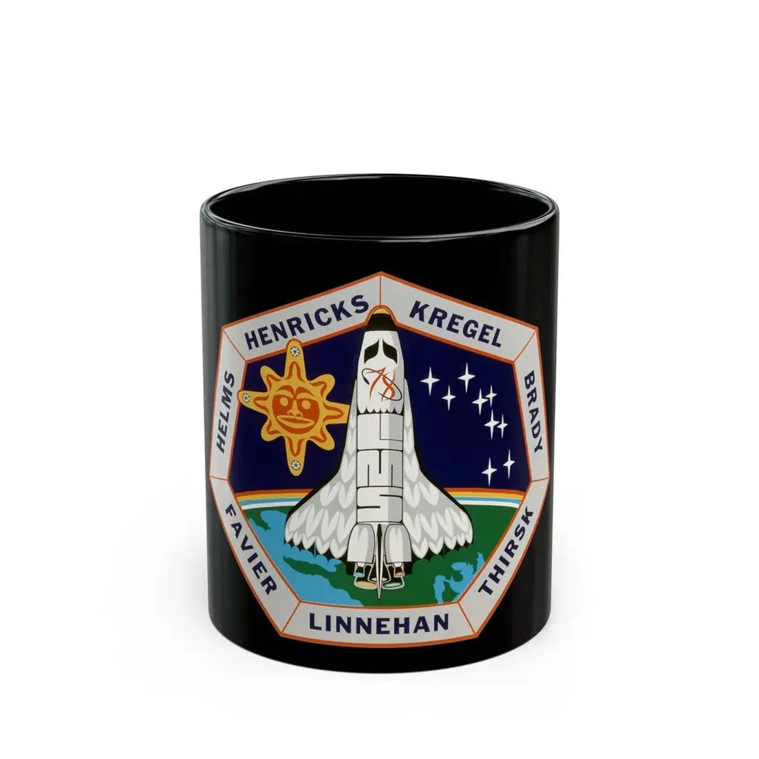 STS 78 (NASA) Black Coffee Mug 11oz - Go Mug Yourself