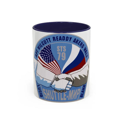 STS 79 (NASA) Accent Coffee Mug 11oz Navy - Go Mug Yourself
