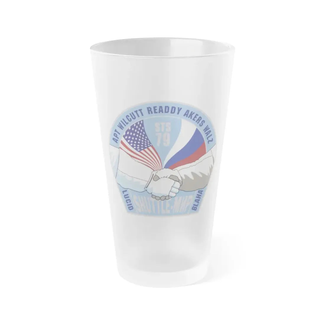 STS 79 (NASA) Frosted Pint Glass 16oz Default Title - Go Mug Yourself