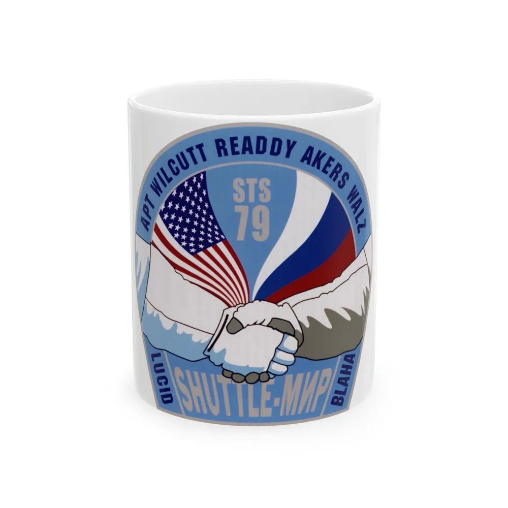 STS 79 (NASA) White Coffee Mug-11oz-Go Mug Yourself