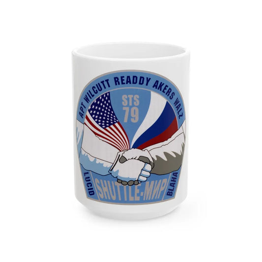 STS 79 (NASA) White Coffee Mug-15oz-Go Mug Yourself