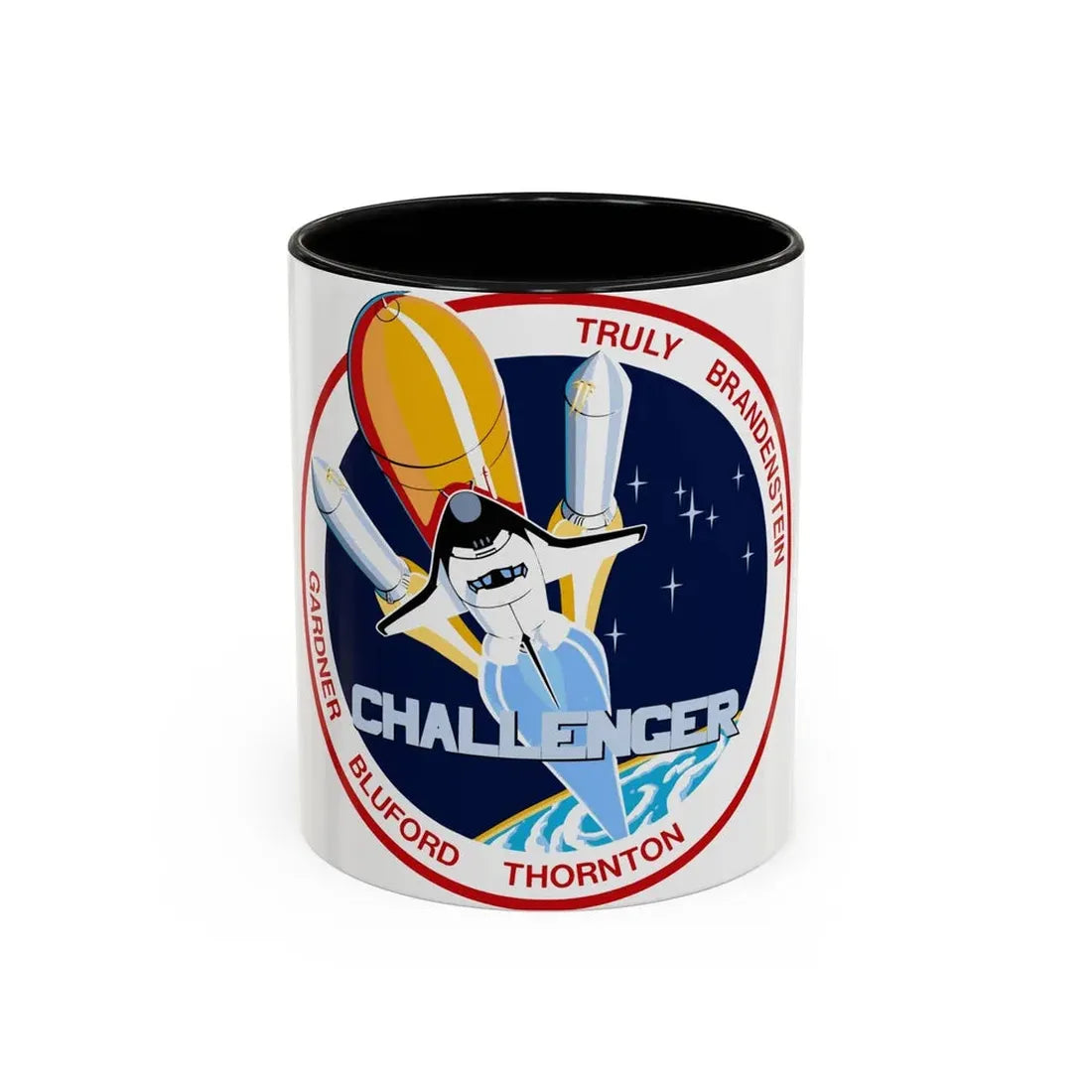 STS 8 (NASA) Accent Coffee Mug 11oz Black - Go Mug Yourself