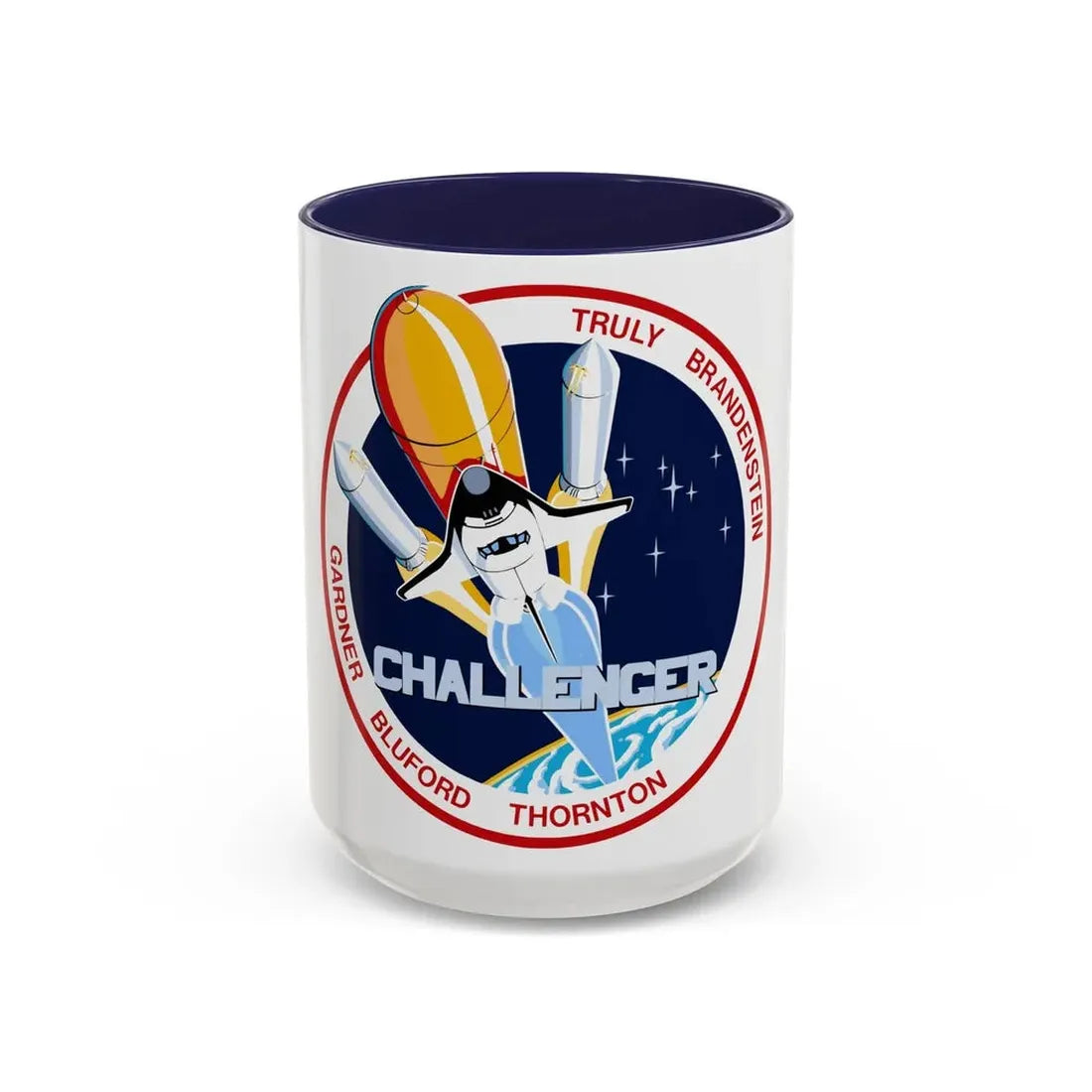 STS 8 (NASA) Accent Coffee Mug 15oz Navy - Go Mug Yourself