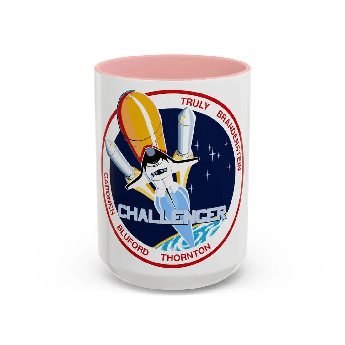 STS 8 (NASA) Accent Coffee Mug 15oz Pink - Go Mug Yourself