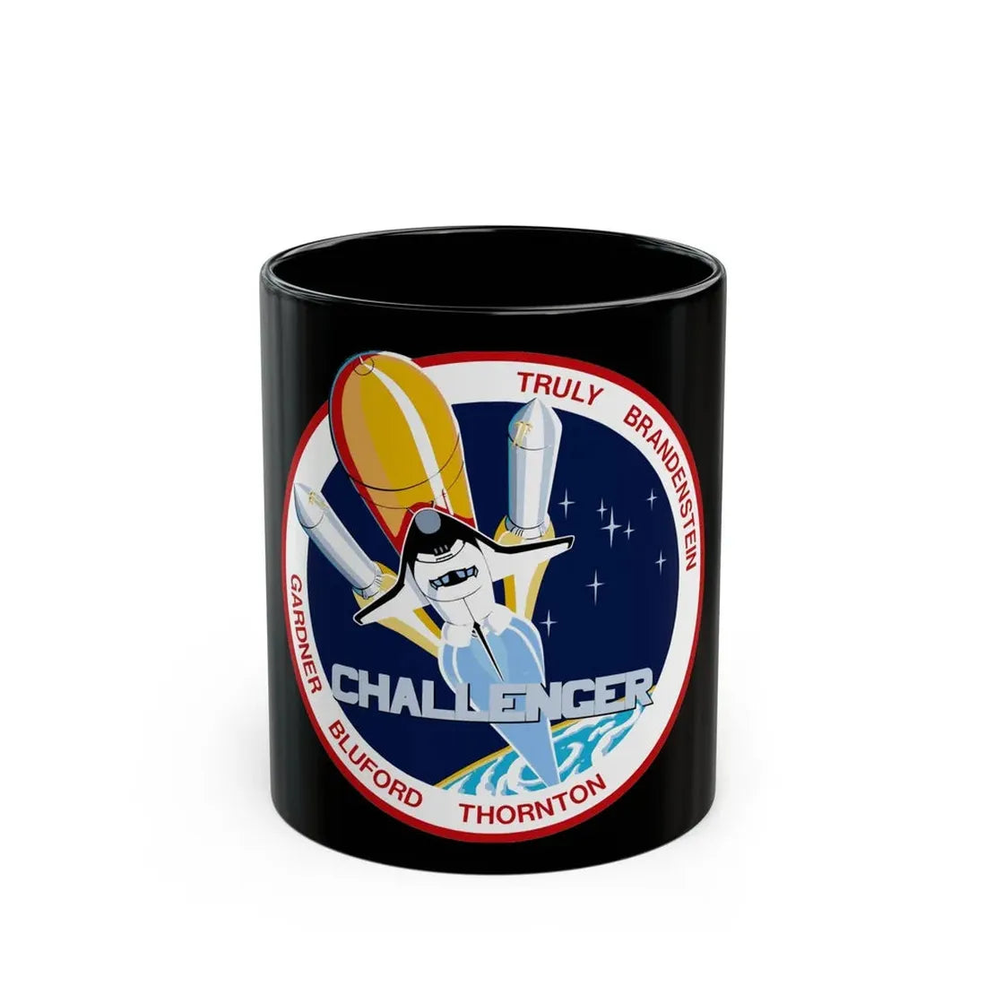 STS 8 (NASA) Black Coffee Mug 11oz - Go Mug Yourself
