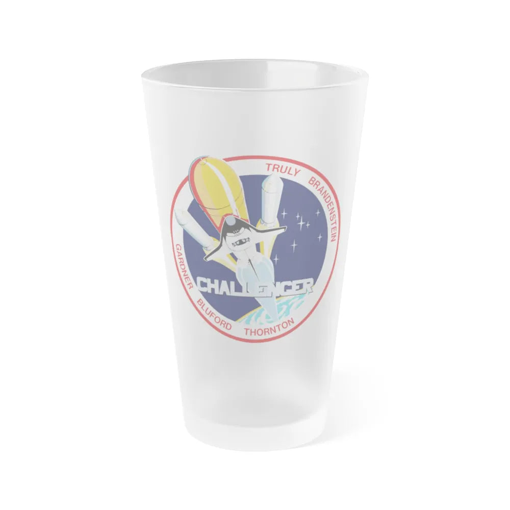 STS 8 (NASA) Frosted Pint Glass 16oz-Go Mug Yourself