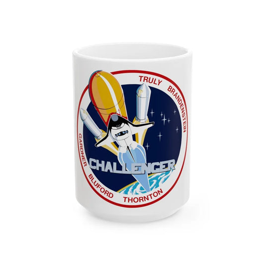 STS 8 (NASA) White Coffee Mug-15oz-Go Mug Yourself