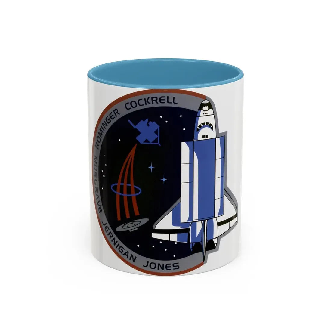 STS 80 (NASA) Accent Coffee Mug 11oz Light Blue - Go Mug Yourself