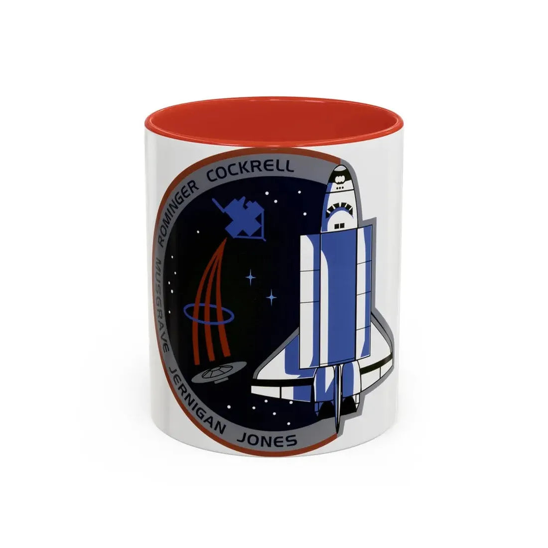 STS 80 (NASA) Accent Coffee Mug 11oz Red - Go Mug Yourself