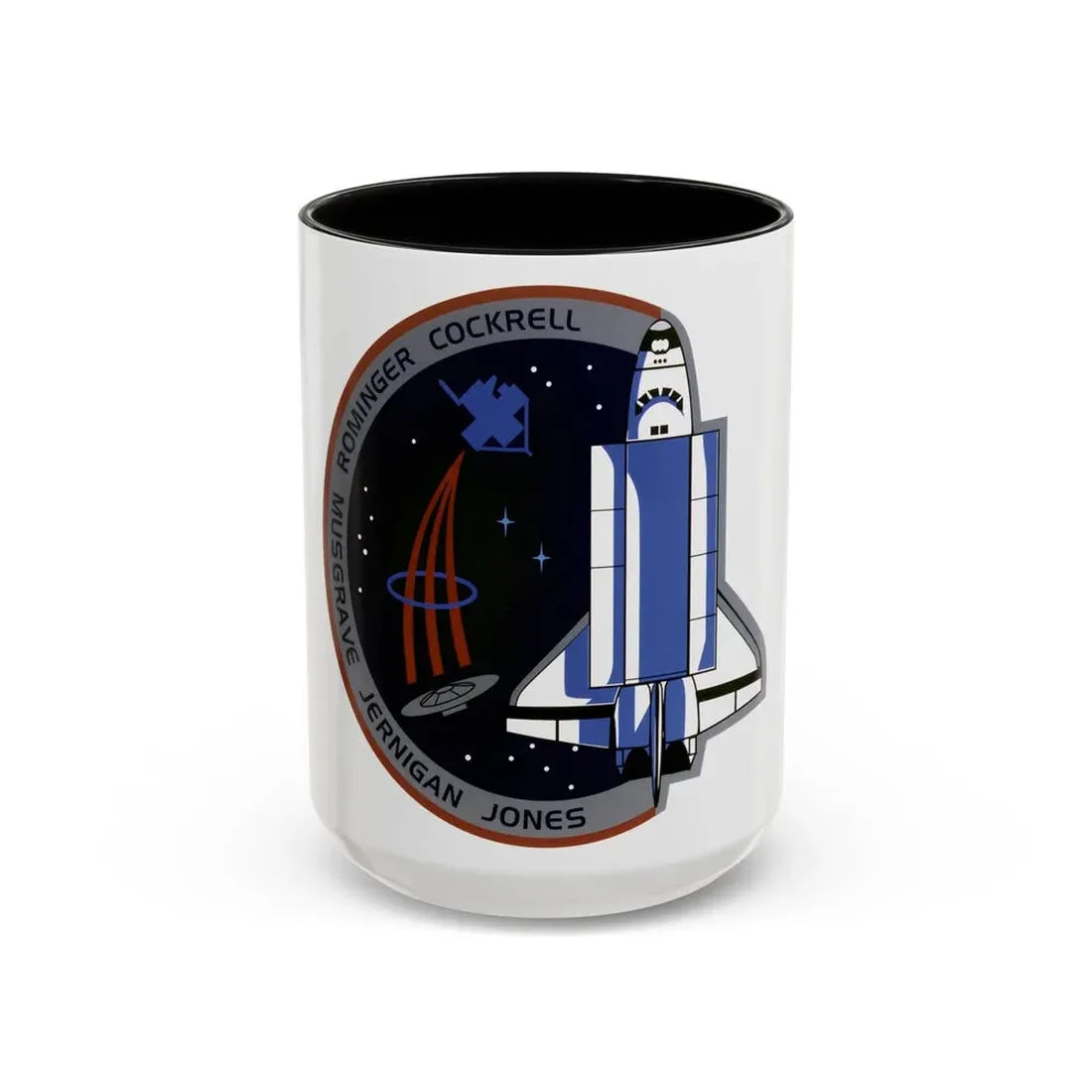 STS 80 (NASA) Accent Coffee Mug 15oz Black - Go Mug Yourself