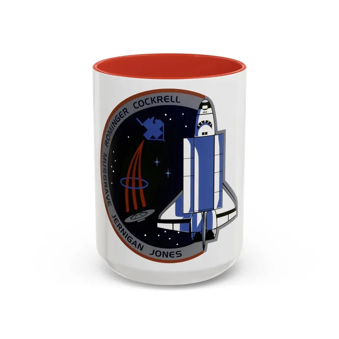 STS 80 (NASA) Accent Coffee Mug 15oz Red - Go Mug Yourself