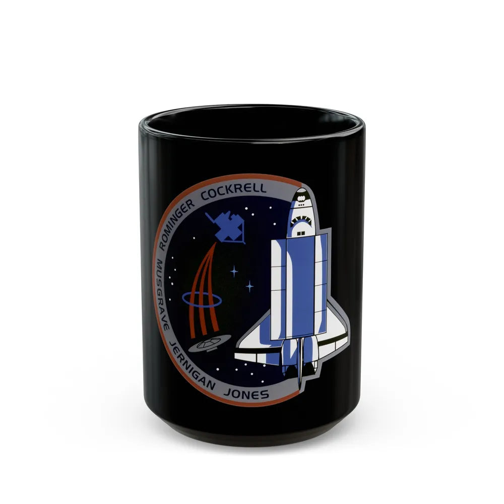 STS 80 (NASA) Black Coffee Mug-15oz-Go Mug Yourself