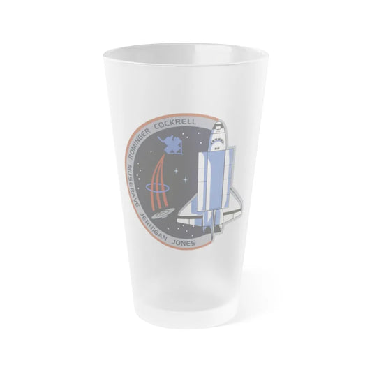 STS 80 (NASA) Frosted Pint Glass 16oz-Go Mug Yourself