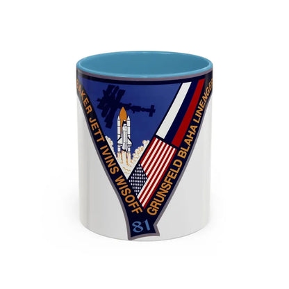 STS 81 (NASA) Accent Coffee Mug 11oz Light Blue - Go Mug Yourself