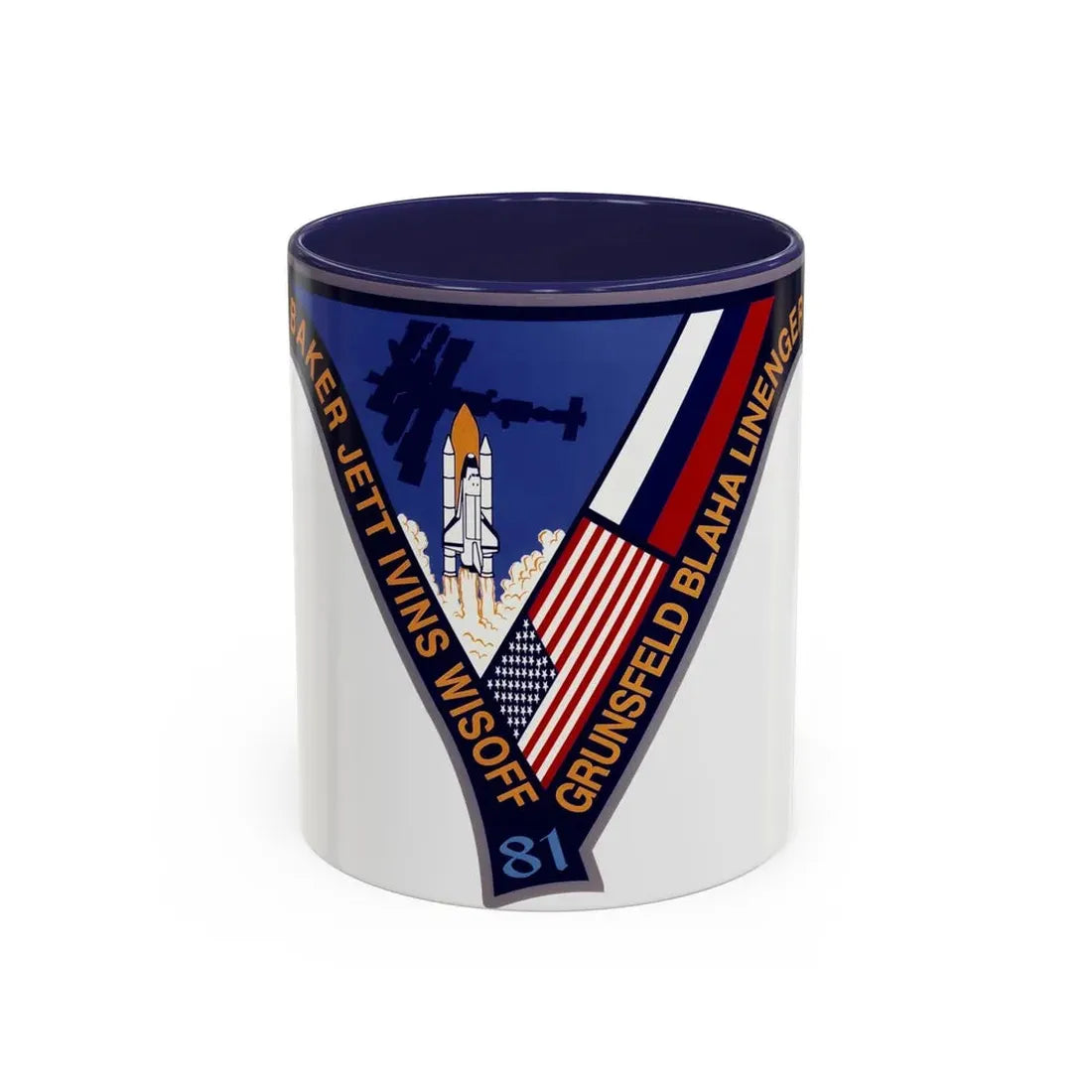 STS 81 (NASA) Accent Coffee Mug 11oz Navy - Go Mug Yourself