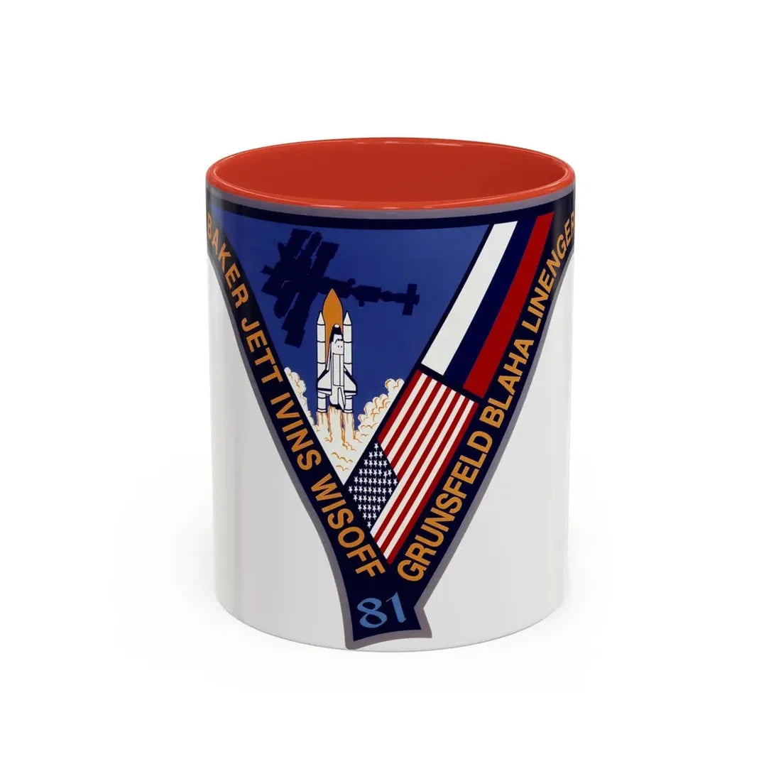STS 81 (NASA) Accent Coffee Mug 11oz Red - Go Mug Yourself