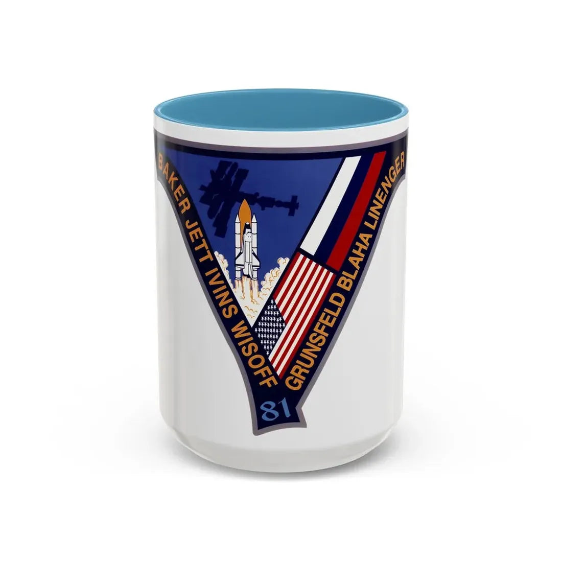 STS 81 (NASA) Accent Coffee Mug 15oz Light Blue - Go Mug Yourself
