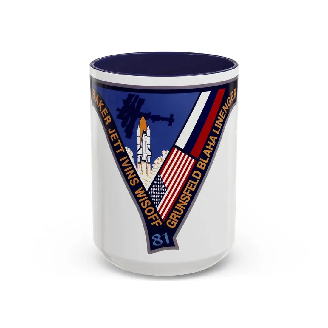 STS 81 (NASA) Accent Coffee Mug 15oz Navy - Go Mug Yourself