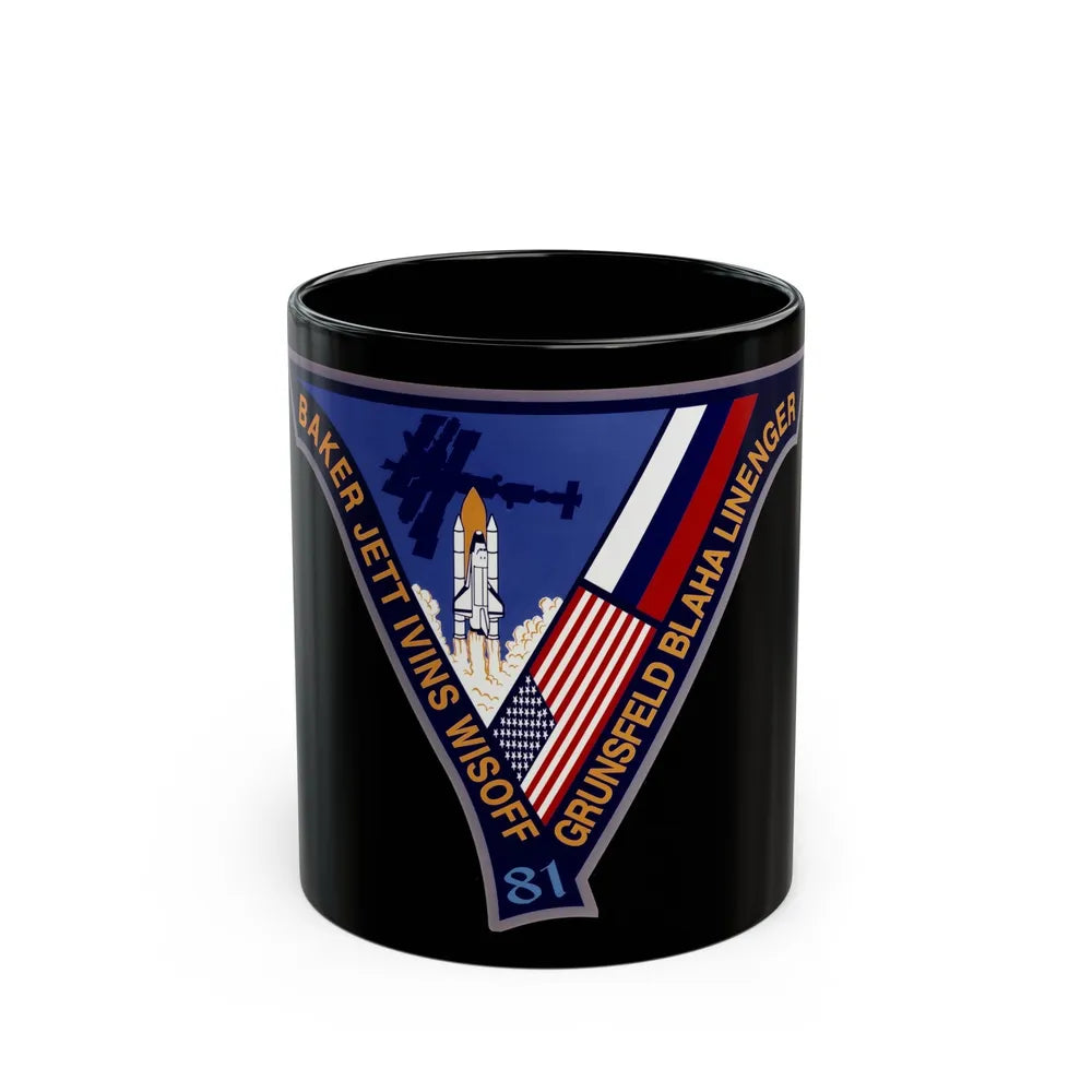 STS 81 (NASA) Black Coffee Mug-11oz-Go Mug Yourself