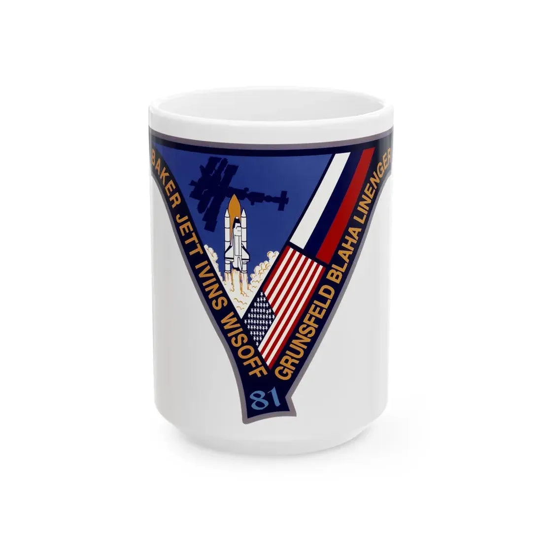 STS 81 (NASA) White Coffee Mug 15oz - Go Mug Yourself