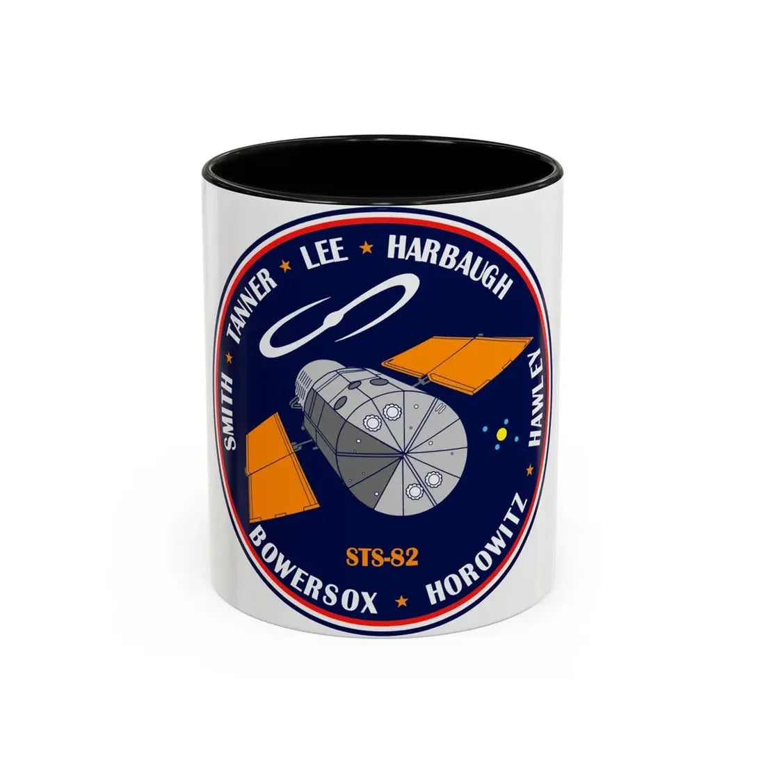 STS 82 (NASA) Accent Coffee Mug 11oz Black - Go Mug Yourself