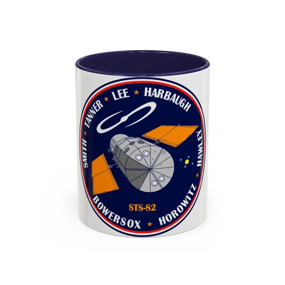 STS 82 (NASA) Accent Coffee Mug 11oz Navy - Go Mug Yourself