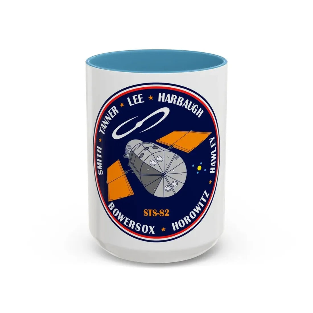 STS 82 (NASA) Accent Coffee Mug 15oz Light Blue - Go Mug Yourself