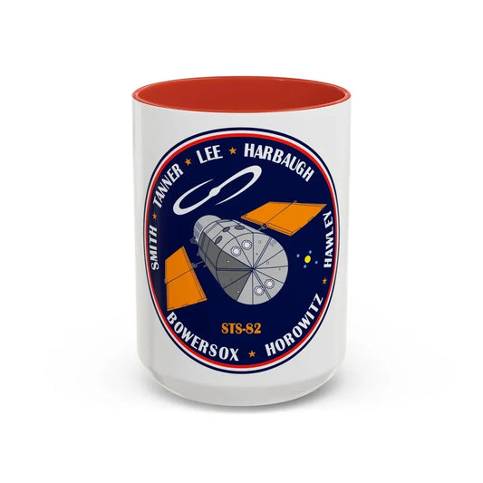 STS 82 (NASA) Accent Coffee Mug 15oz Red - Go Mug Yourself