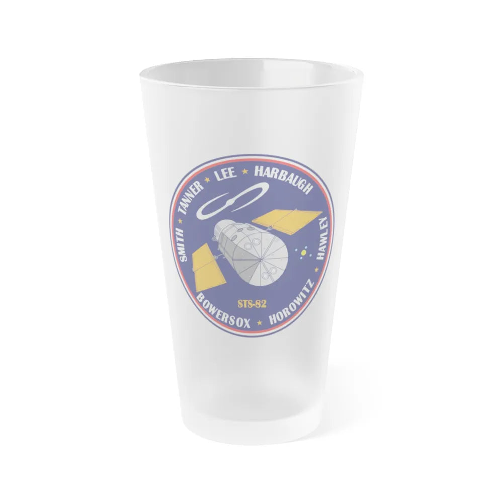 STS 82 (NASA) Frosted Pint Glass 16oz-Go Mug Yourself