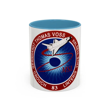 STS 83 (NASA) Accent Coffee Mug 11oz Light Blue - Go Mug Yourself