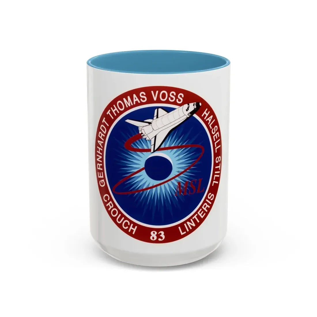 STS 83 (NASA) Accent Coffee Mug 15oz Light Blue - Go Mug Yourself