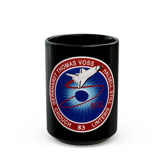 STS 83 (NASA) Black Coffee Mug-15oz-Go Mug Yourself