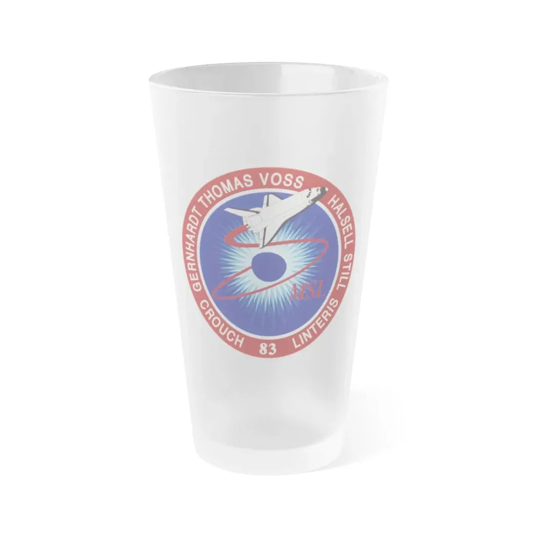 STS 83 (NASA) Frosted Pint Glass 16oz Default Title - Go Mug Yourself
