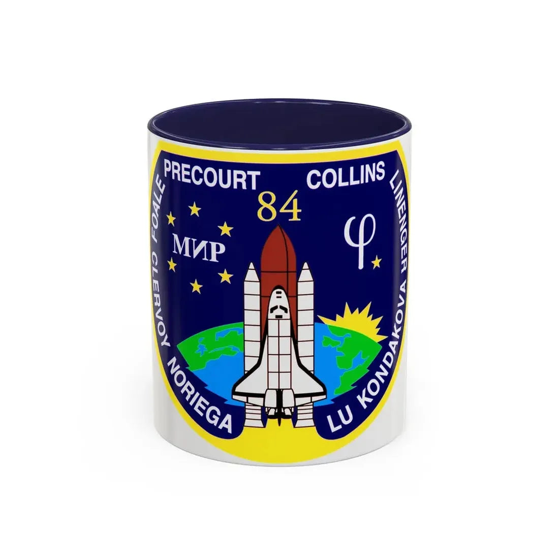 STS 84 (NASA) Accent Coffee Mug 11oz Navy - Go Mug Yourself