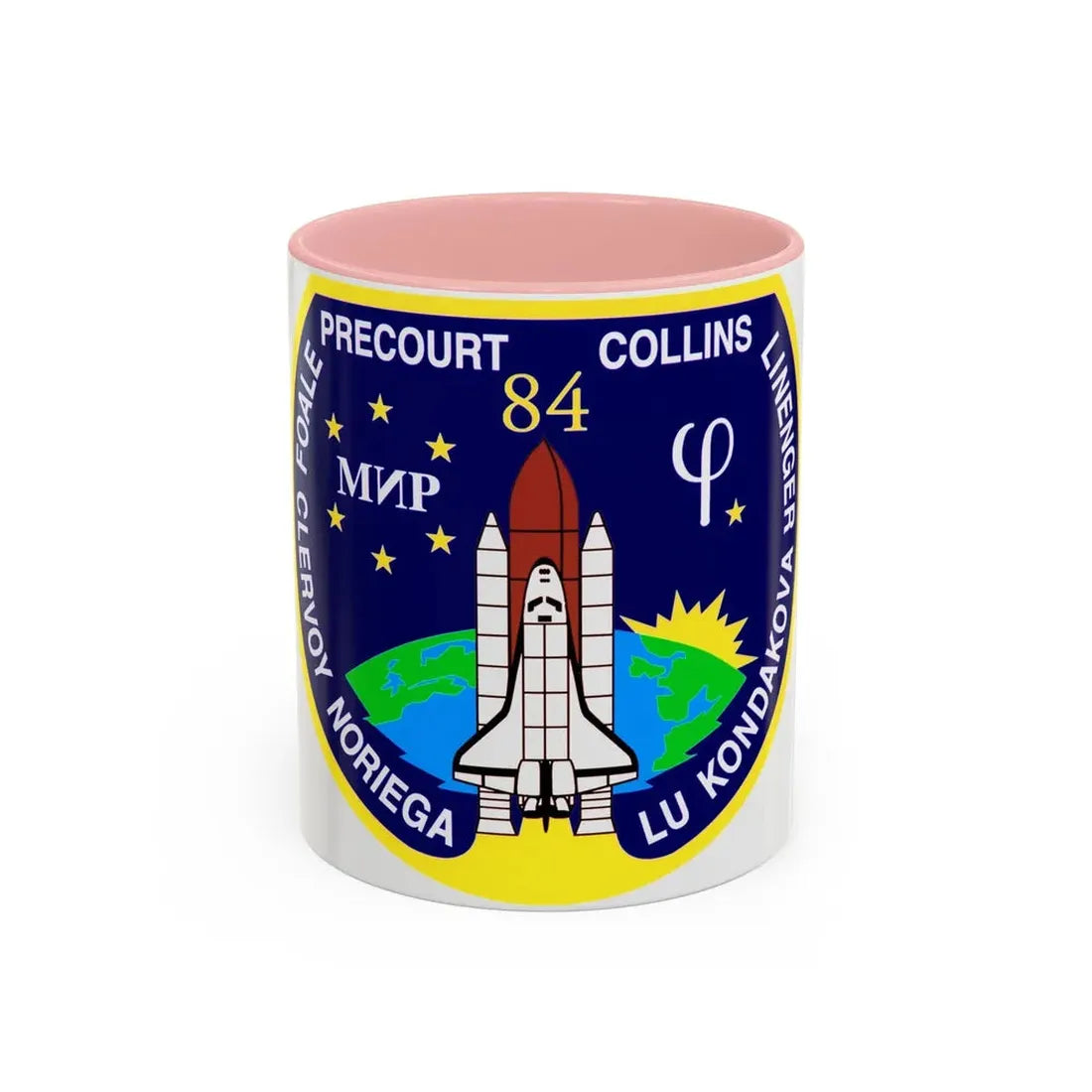 STS 84 (NASA) Accent Coffee Mug 11oz Pink - Go Mug Yourself