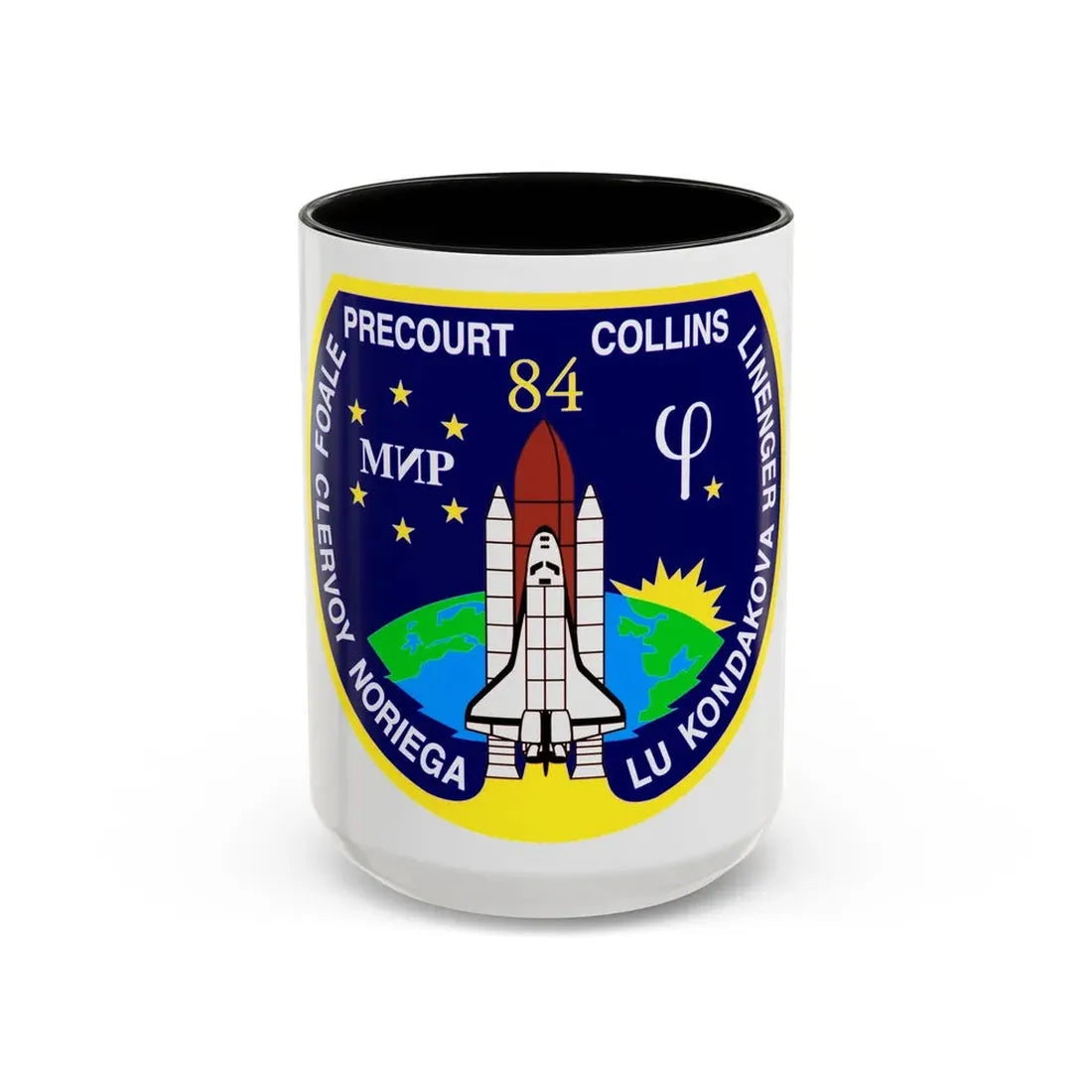 STS 84 (NASA) Accent Coffee Mug 15oz Black - Go Mug Yourself