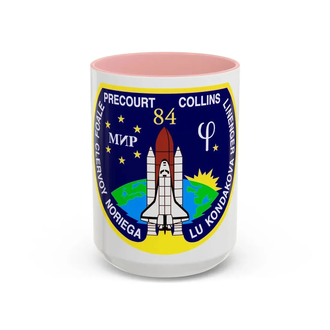 STS 84 (NASA) Accent Coffee Mug 15oz Pink - Go Mug Yourself